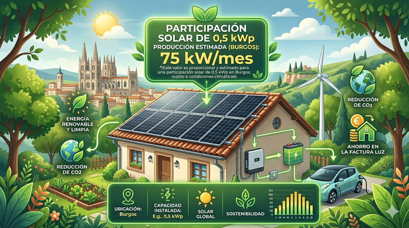 Producción 1 cuota solar de 0,5 kWp